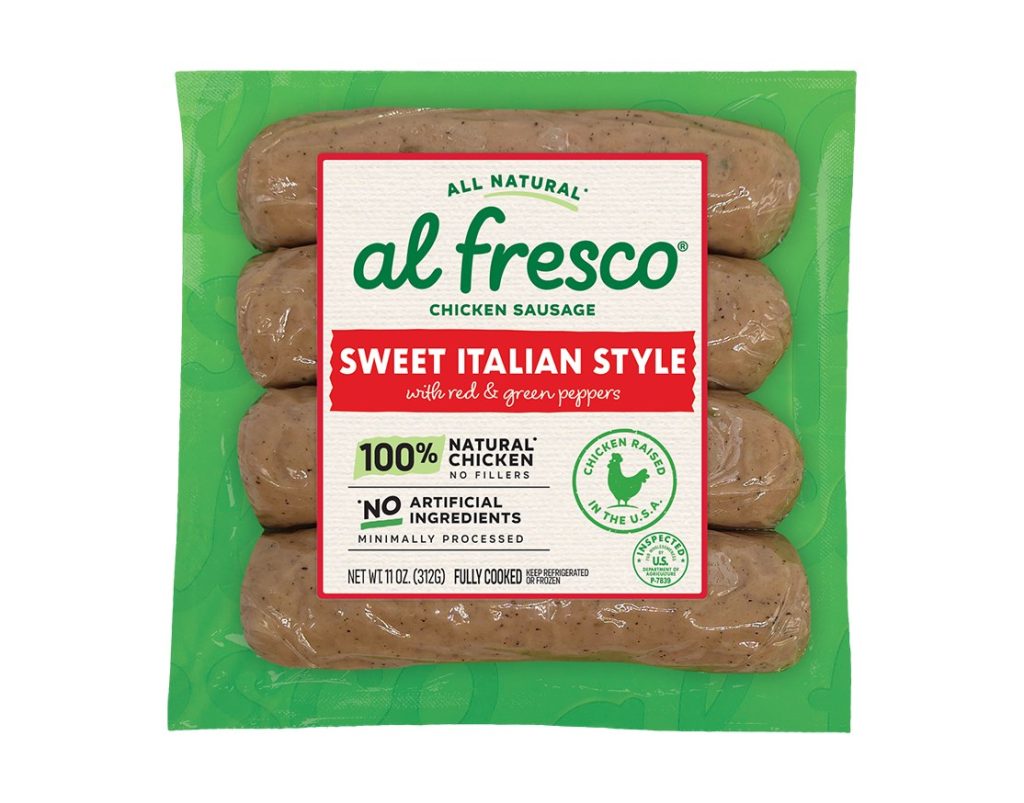 Al Fresco Sweet Italian Style Fully Cooked Chicken Sausage 11Oz