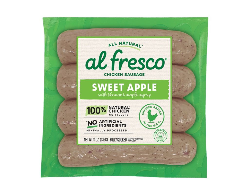 Al Fresco Sweet Apple Fully Cooked Chicken Sausage 11Oz