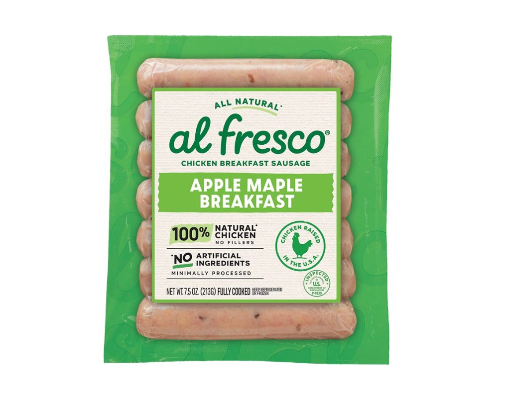 Al Fresco Apple Maple Fully Cooked Breakfast Chicken Sausage 7.5Oz