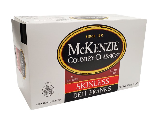 Mckenzie Skinless Franks 10:1 2/5Lb