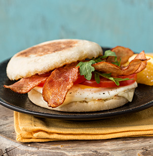 Chicken Bacon Breakfast Sandwich