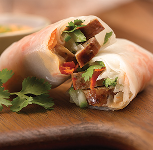 Vietnamese Style Spicy Chicken Sausage Spring Roll