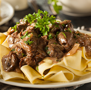 Beef Stroganoff with Pot Roast