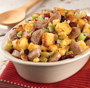Cornbread Stuffing with Sweet Apple Chicken Sausage